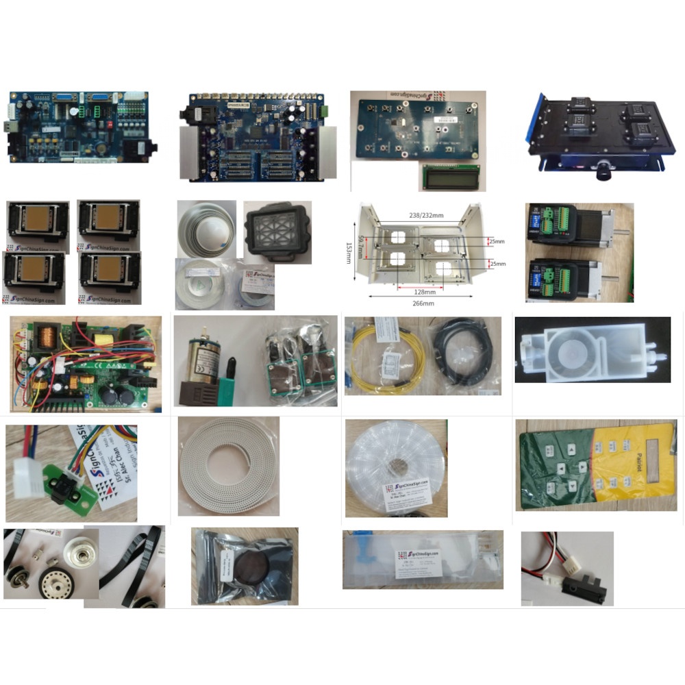 Kit XP600 For Upgrading Chinese Inkjet Printer with 4 XP600 Printheads (Roll To Roll Style)