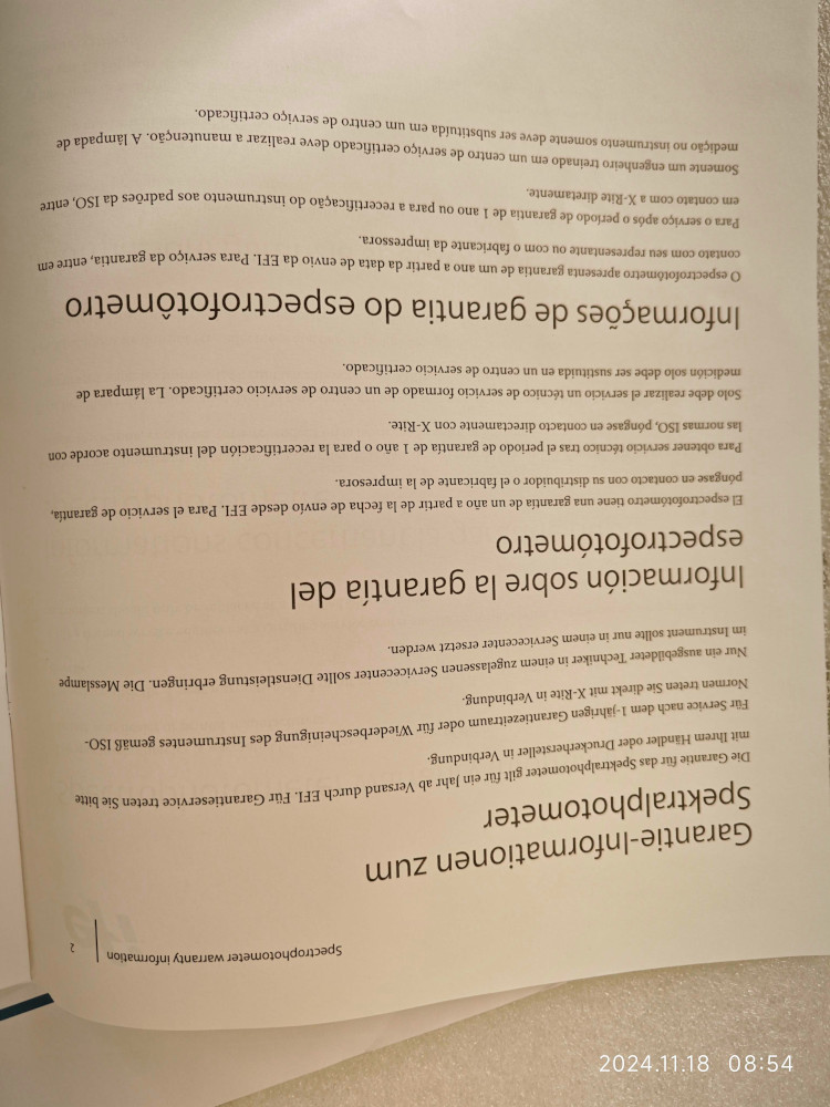 Spectrophotometer EFI Xrite ES-2000